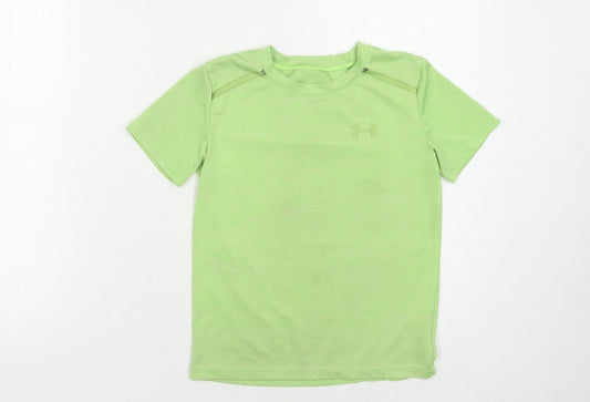 Under Armour Boys Green T-Shirt, 6-7 Years, Athletic Fit
