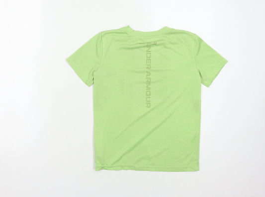 Under Armour Boys Green T-Shirt, 6-7 Years, Athletic Fit