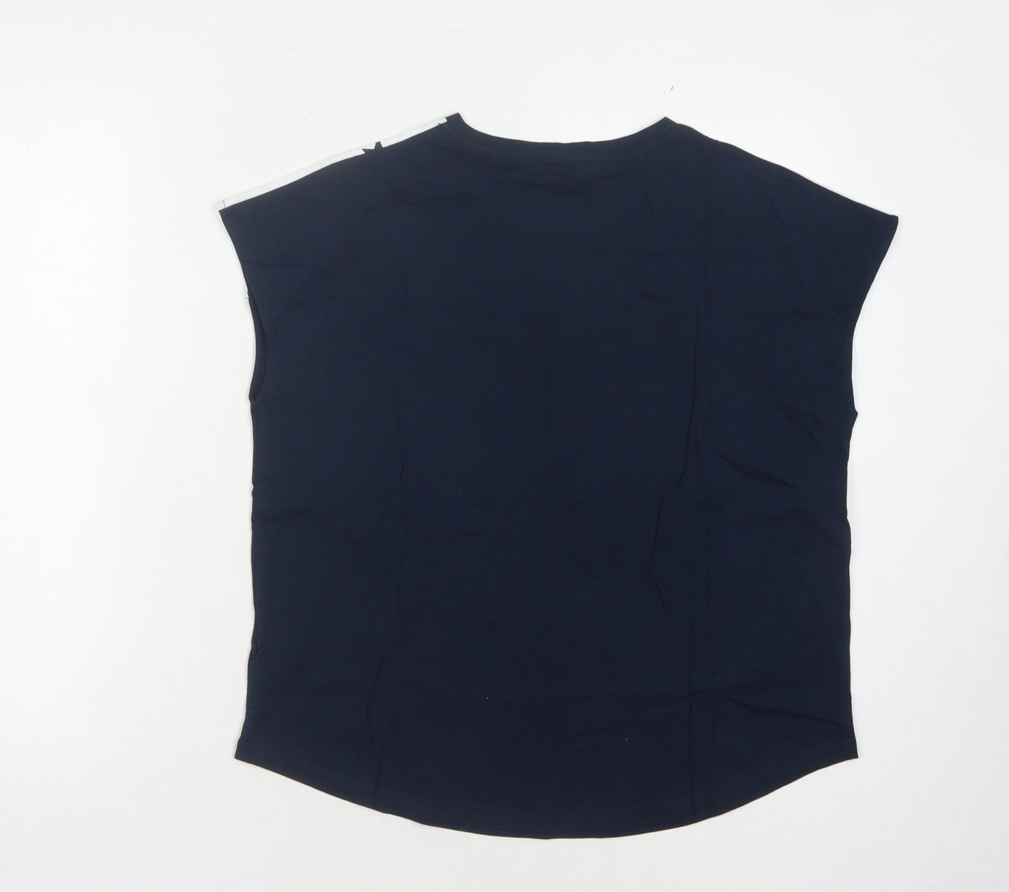 Marks and Spencer Women's Black Star T-Shirt - Size 8