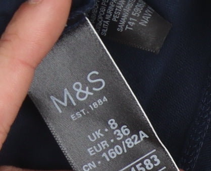 Marks and Spencer Women's Black Star T-Shirt - Size 8