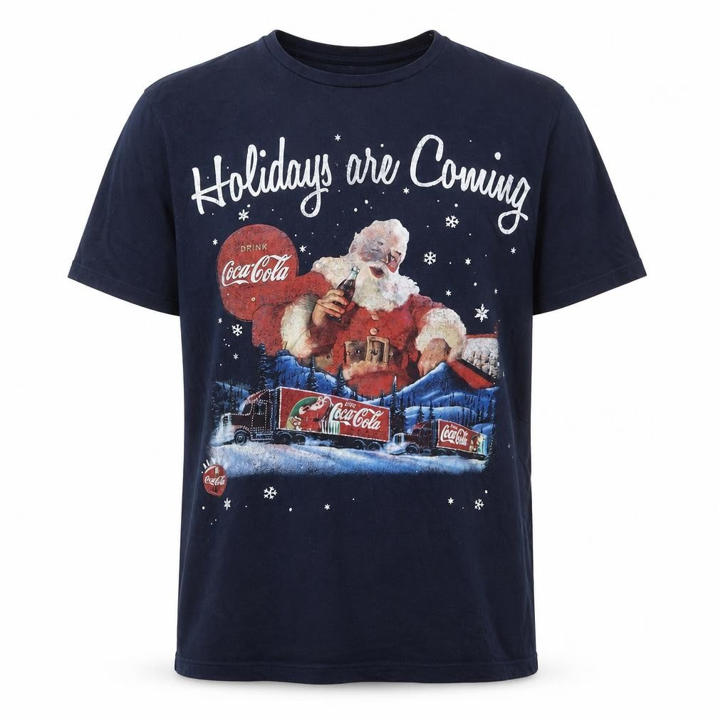 Mens UK Size M Coca-Cola Blue  Cotton T-Shirt