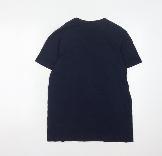 Coca-Cola Men's Blue Christmas T-Shirt M