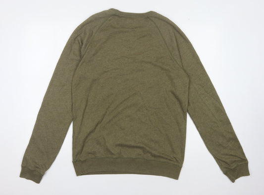 Jack Wills Men's Green Medium Pullover Sweatshirt