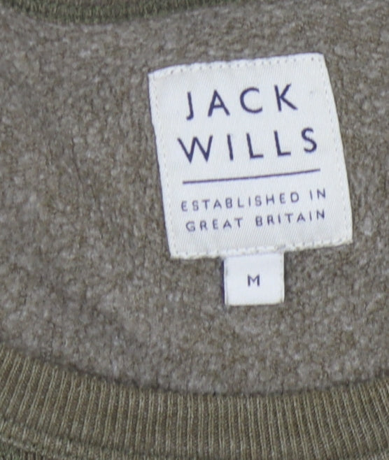 Jack Wills Men's Green Medium Pullover Sweatshirt