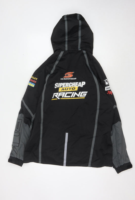 BLK Men's Black Racing Jacket M Waterproof Hooded