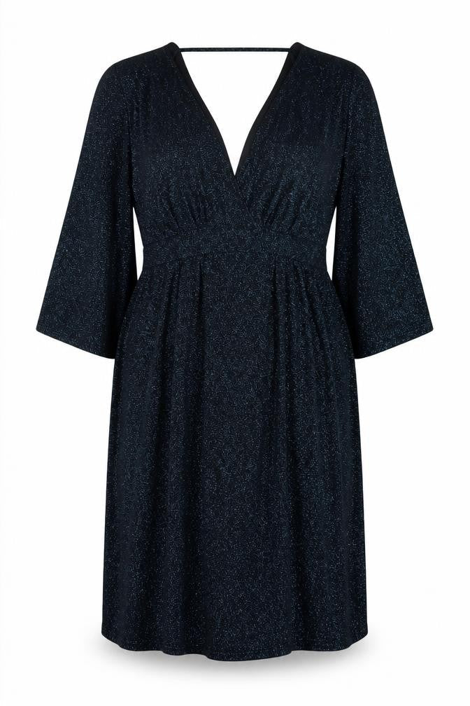 ASOS Women's Black Glitter V-Neck Party Dress Size 8