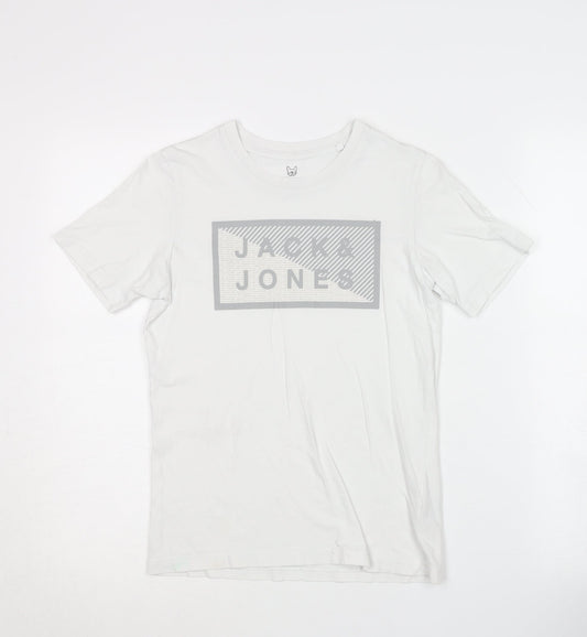 Jack & Jones Boys White Graphic Print T-Shirt 11-12 Years
