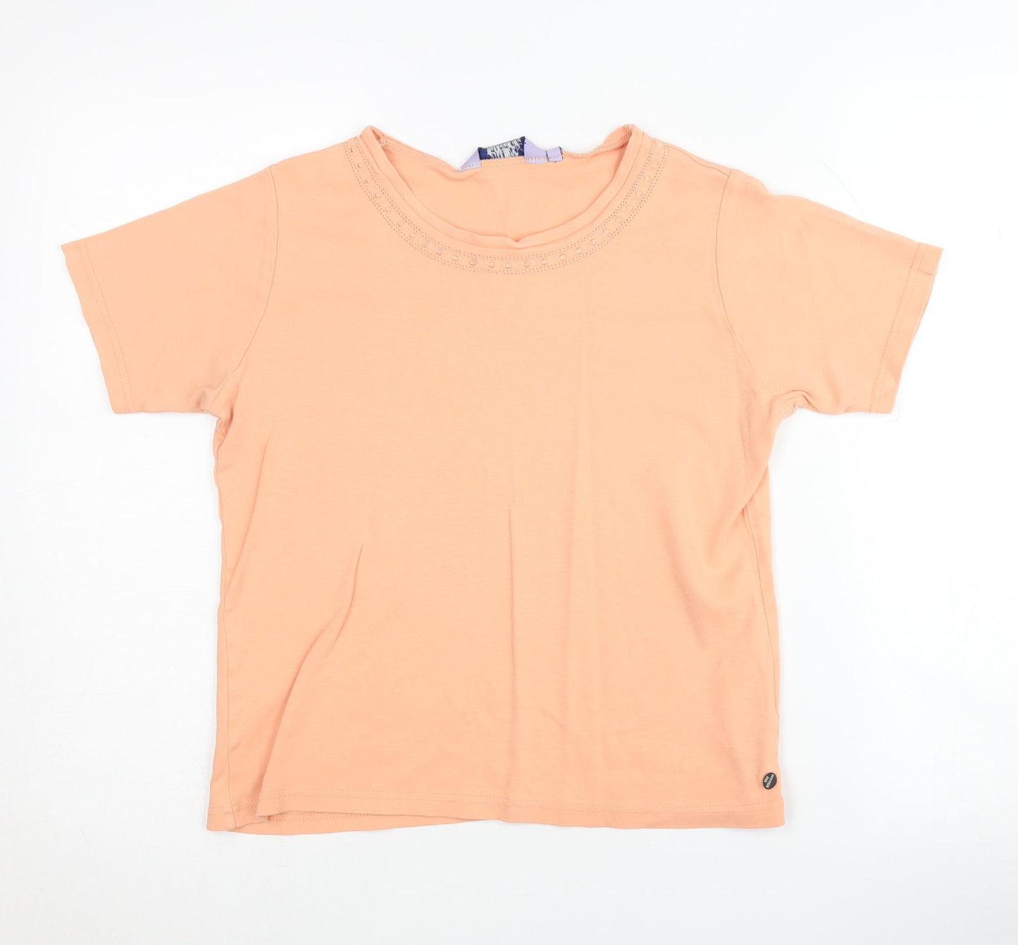 Honor Millburn Women's Orange Basic T-Shirt, Size 10