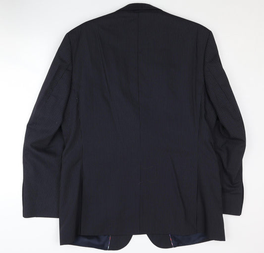 Jeff Banks Men's Blue Striped Blazer 44 Regular