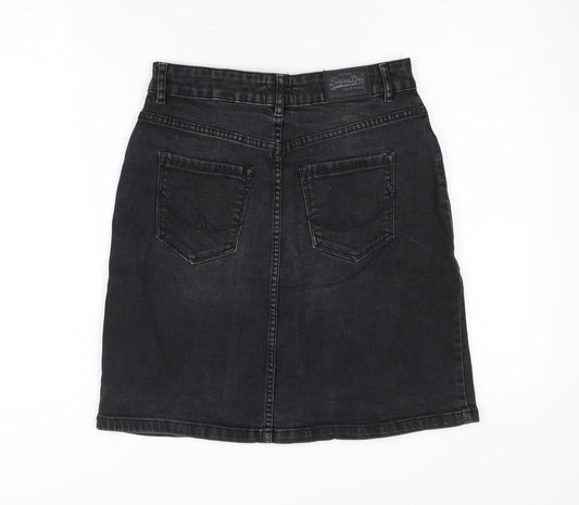 SuperDry Women's Black Denim Skirt XS