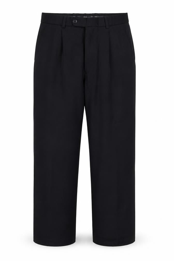 Pierre Cardin Men's Black Wool Trousers 38 IN