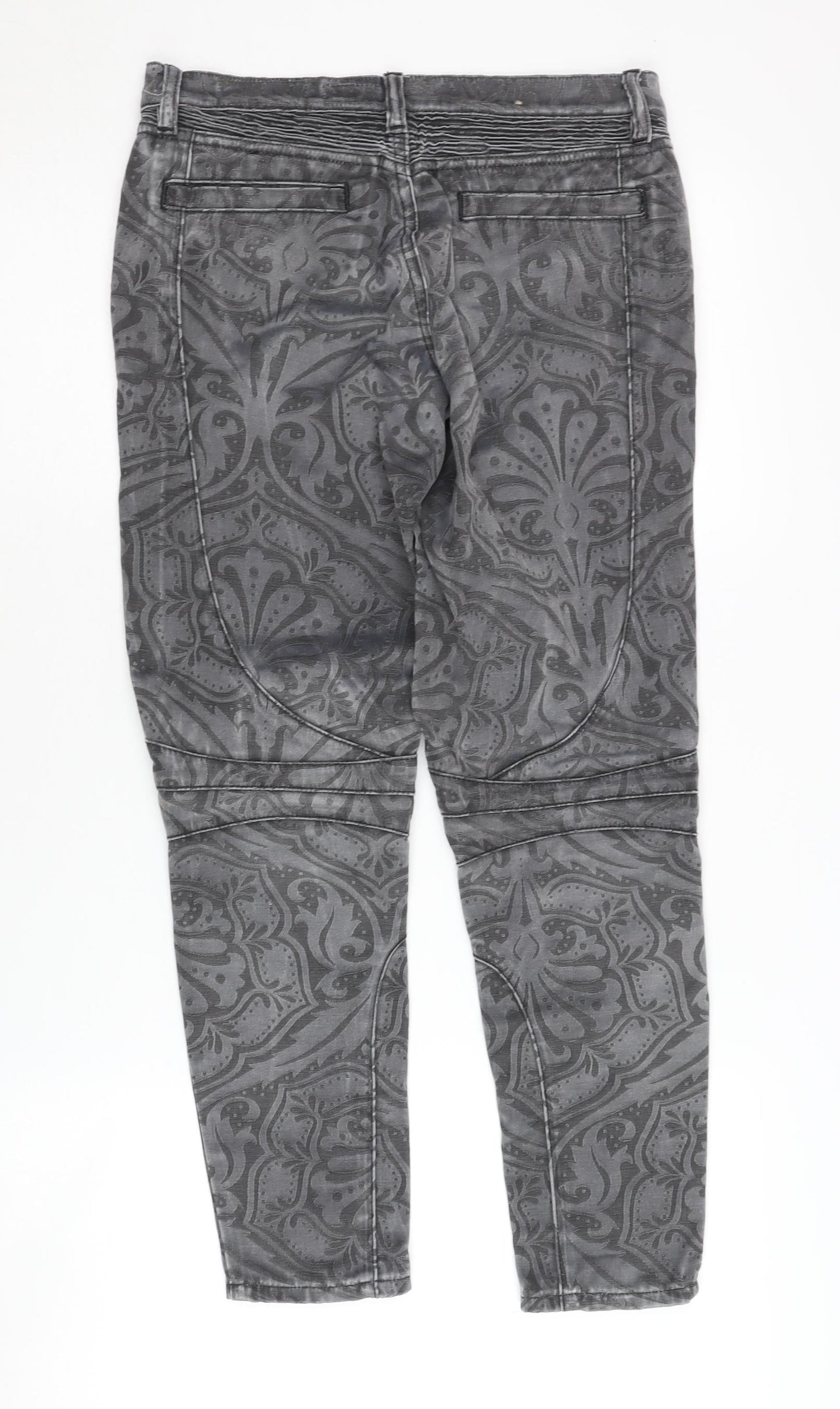 AllSaints Women's Grey Skinny Jeans Size 26 with Ankle Zip