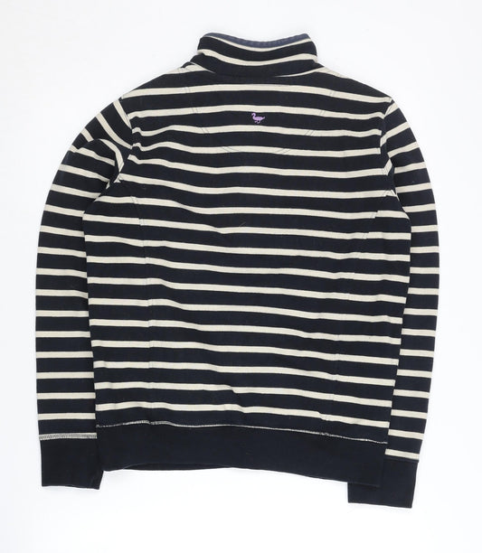 Country Rose Women's Black Striped Henley Sweatshirt S