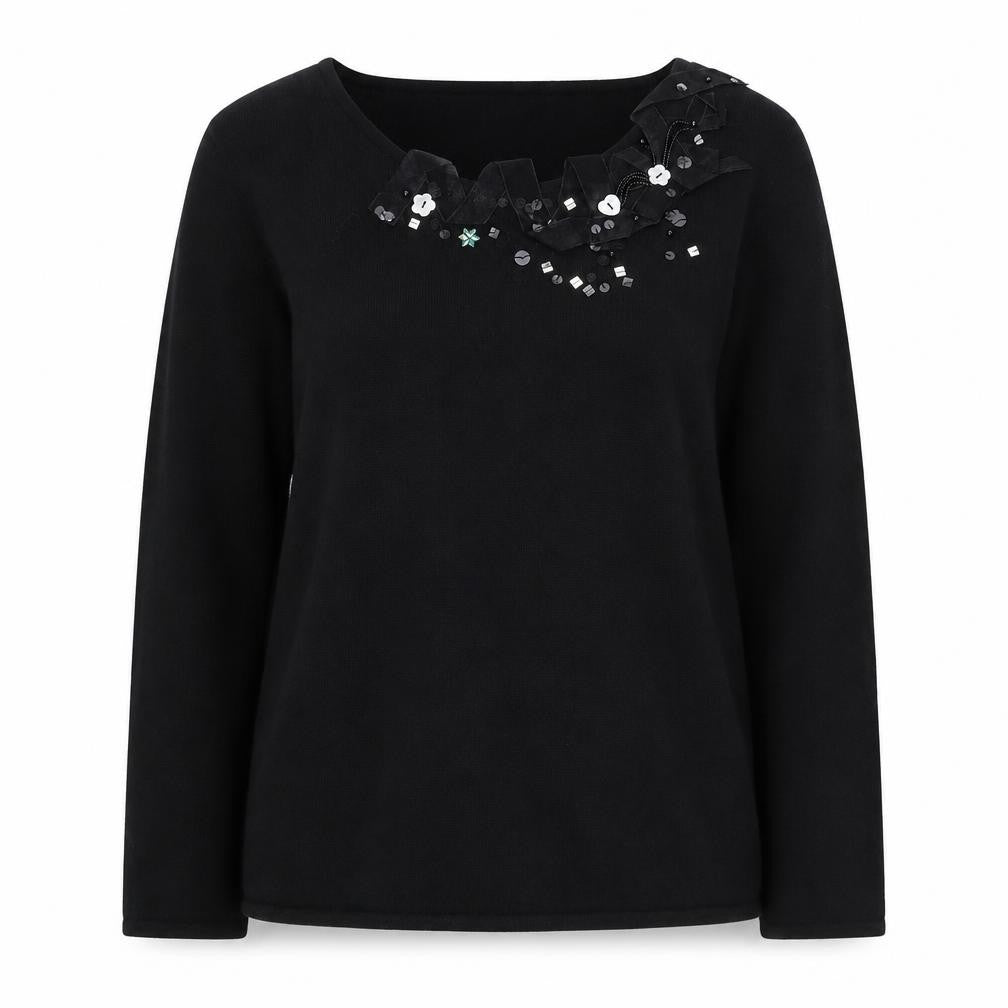 Womens UK L  Jeff Banks Black Pullover