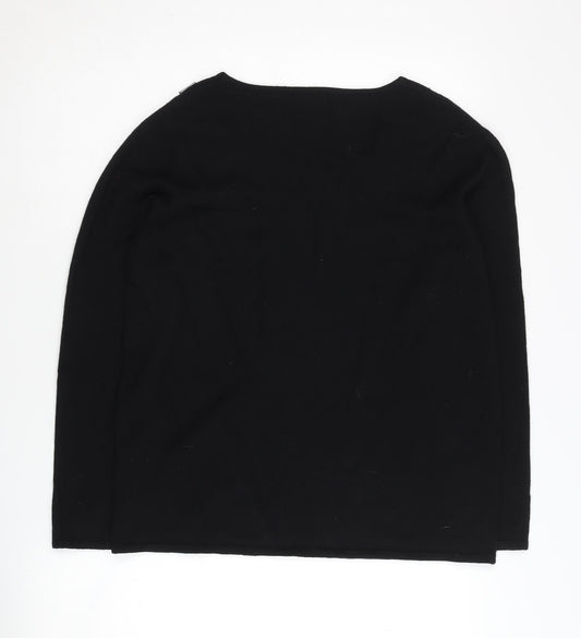 Jeff Banks Women's Black Sequined Pullover Jumper L
