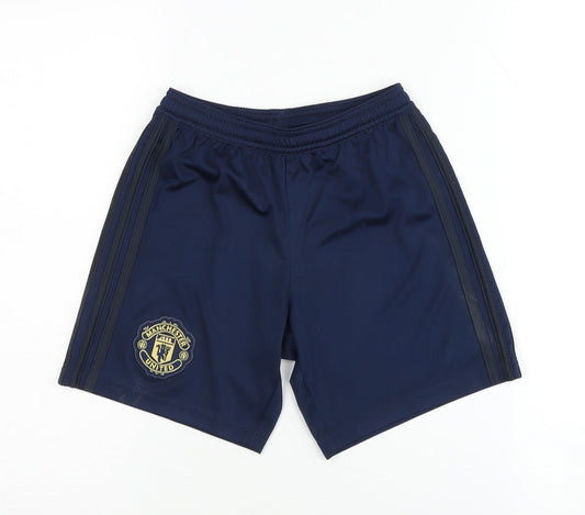 Adidas Boys Blue Athletic Football Shorts 9-10 Years