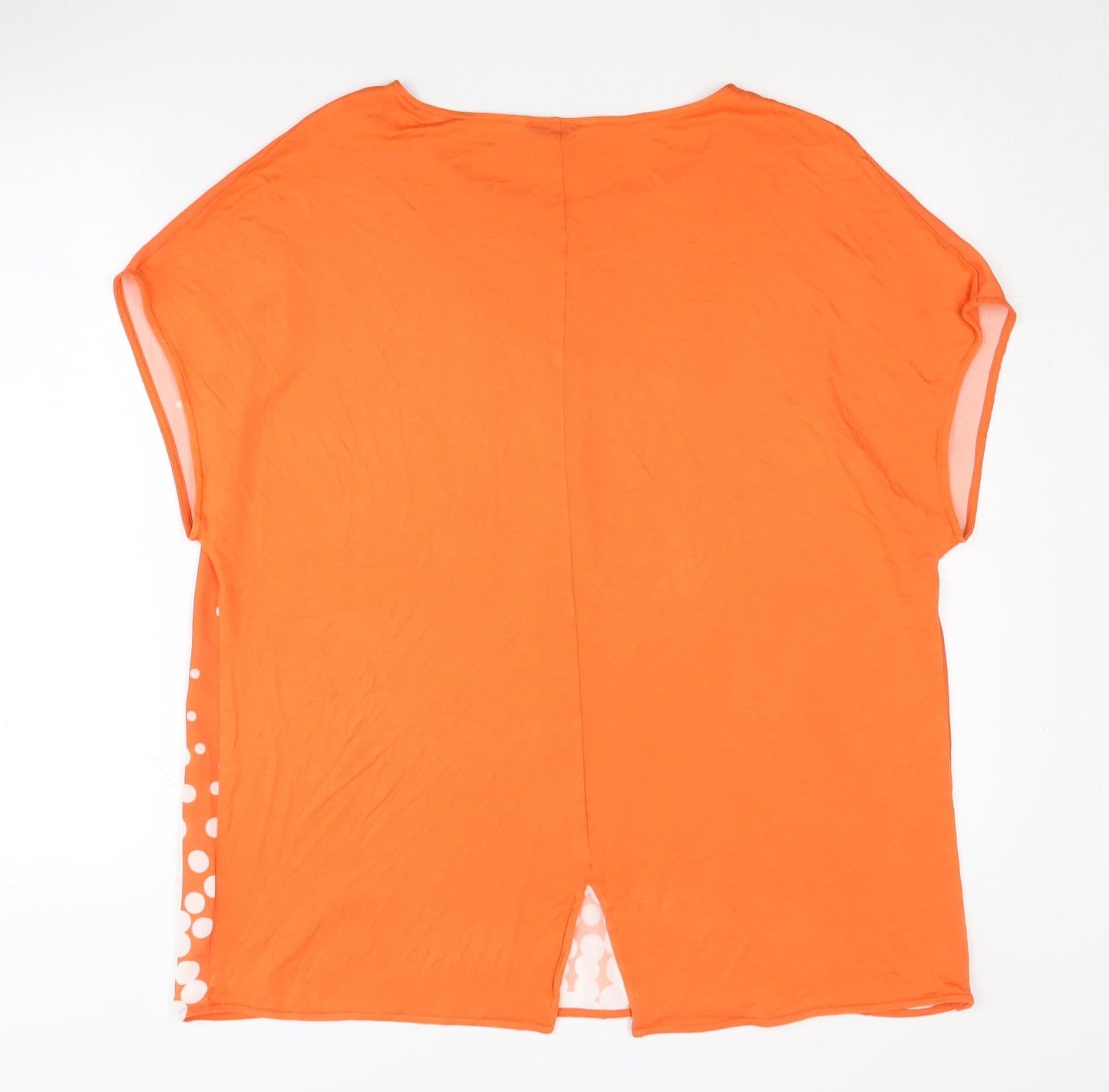 Next Women's Orange Polka Dot Jersey T-Shirt Size 18