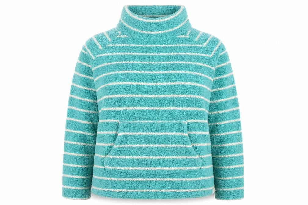 Womens UK 12 Regular Weird Fish Blue Pullover Sweatshirt