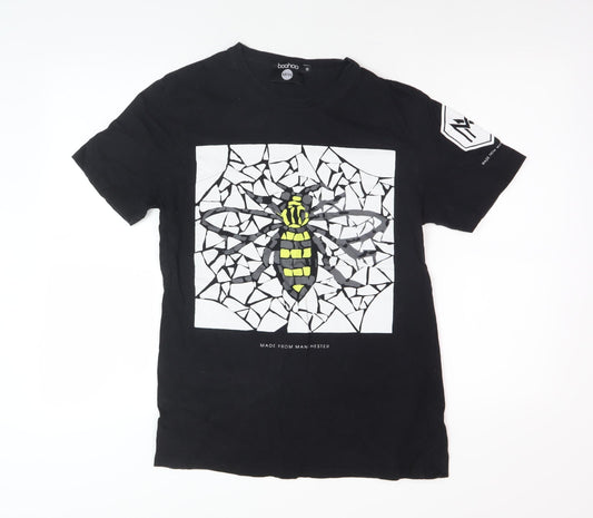 Boohoo Men Black Bee Graphic T-Shirt - Small
