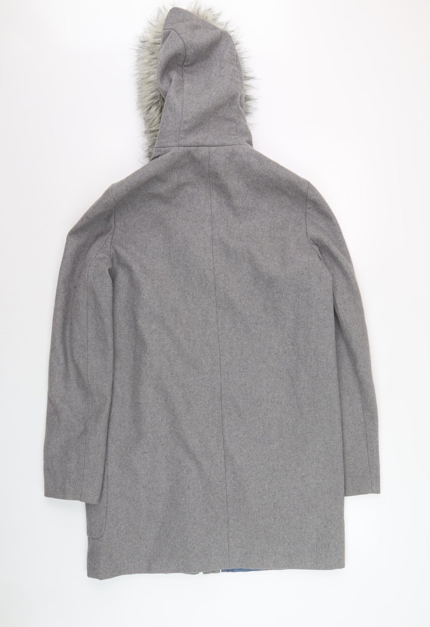 Next Women's Grey Duffle Coat, Size 10, Tall, Hooded