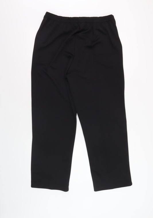 Bm Womens Black Straight Trousers Size 14