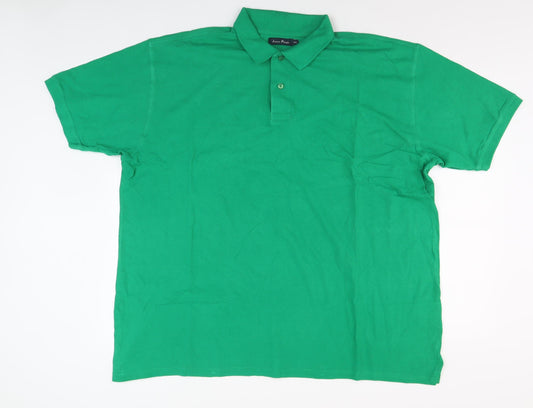 James Pringle Men's 2XL Green Cotton Polo Shirt