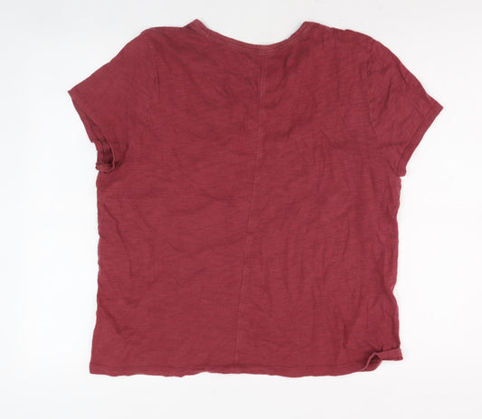 GAP Women's Red XL Relaxed Cotton Blend T-Shirt