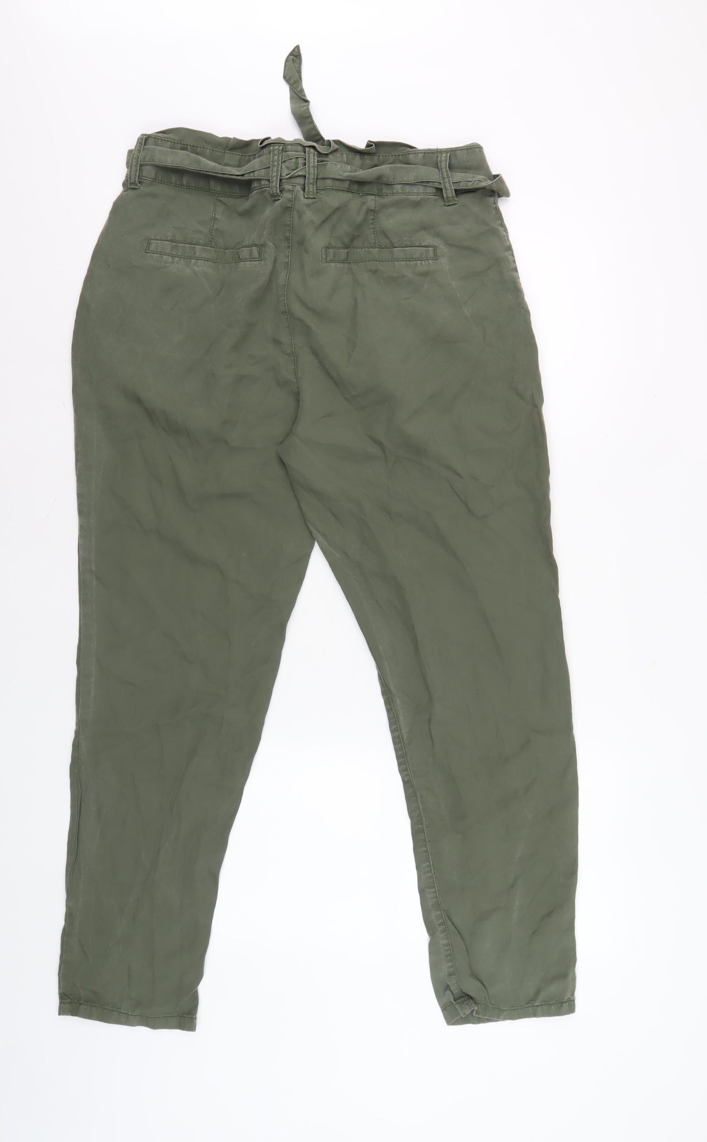 Gap Women's Green Paperbag Trousers Size 12