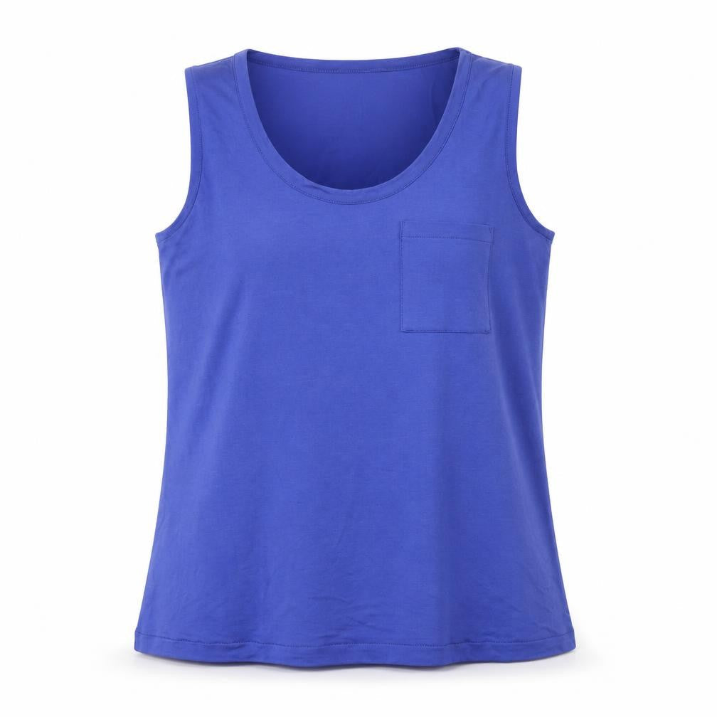 Womens UK Size M Jaeger Blue Lyocell Tank