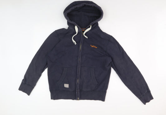 Drift King Men's Blue Hooded Jacket M