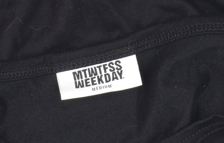 MTWTFSS Weekday Womens Black Crew Neck T-Shirt M