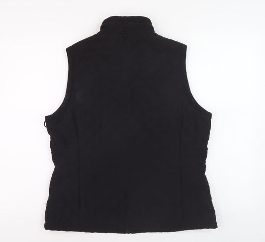 Joules Women's Black Quilted Waistcoat - Size 14