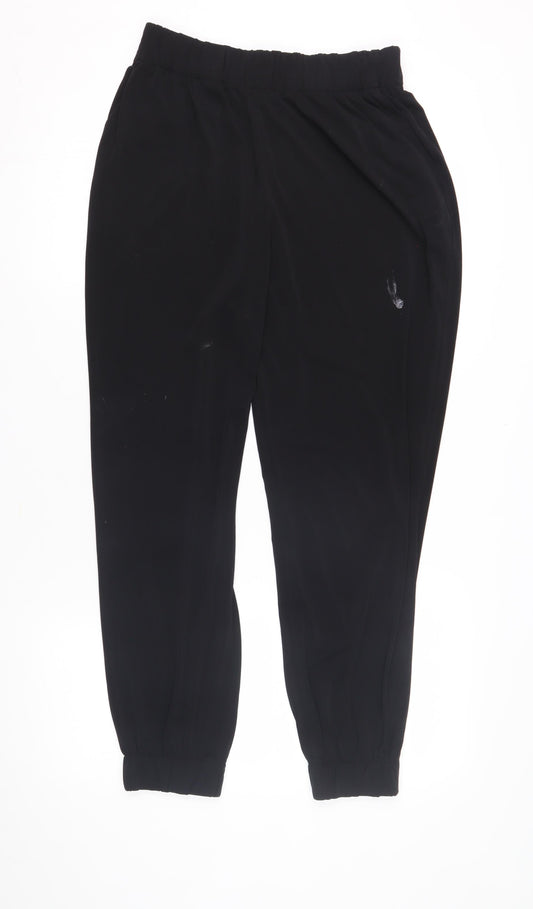 Zara Women's Black Elastic Waist Trousers - Size M