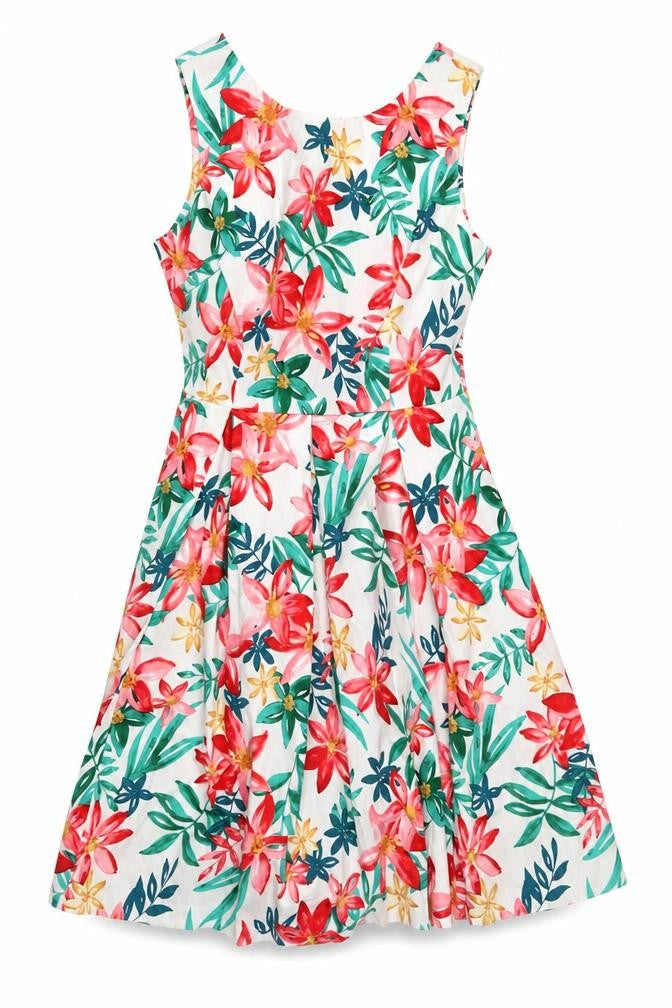 Amaryllis Women's Multicoloured Floral A-Line Dress L
