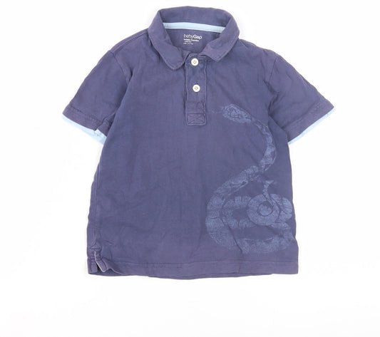 babyGap Boys Blue Polo Shirt 2 Years Casual Cotton