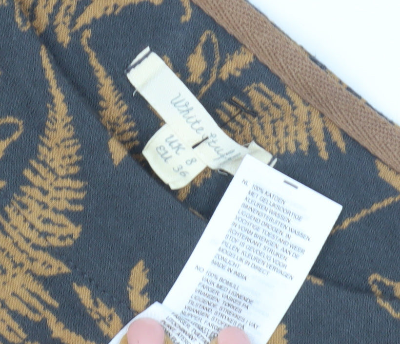 White Stuff Women's Brown Floral Dress Size 8