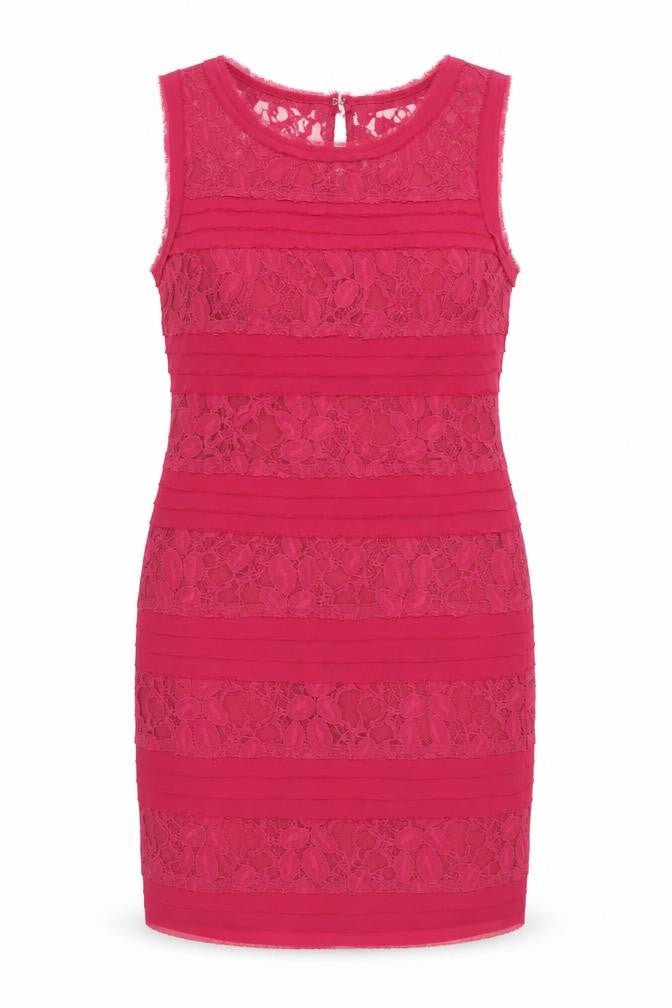Phase Eight Women's Pink Lace Sheath Dress Size 12