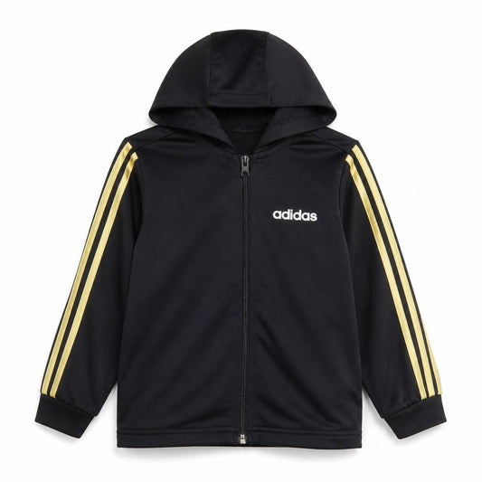 Adidas Boys Black Full Zip Hoodie 2-3 Years