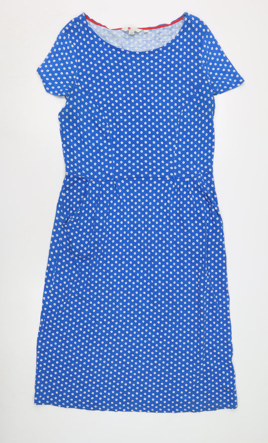 Boden Women's Blue Floral Summer Dress Size 14