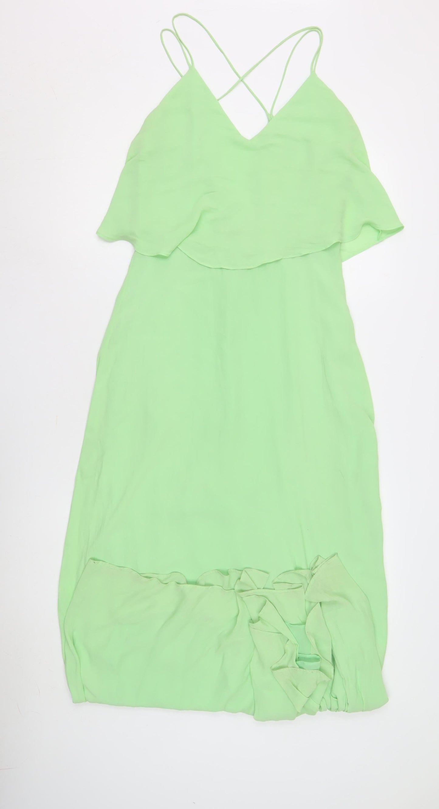 Zara Basic Women’s Green Slip Midi Dress M
