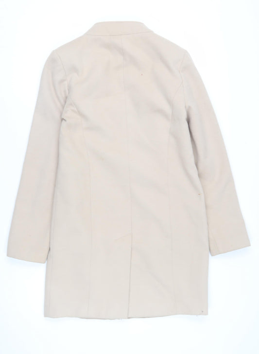 Marks and Spencer Women's Beige Wool Blend Coat Size 8