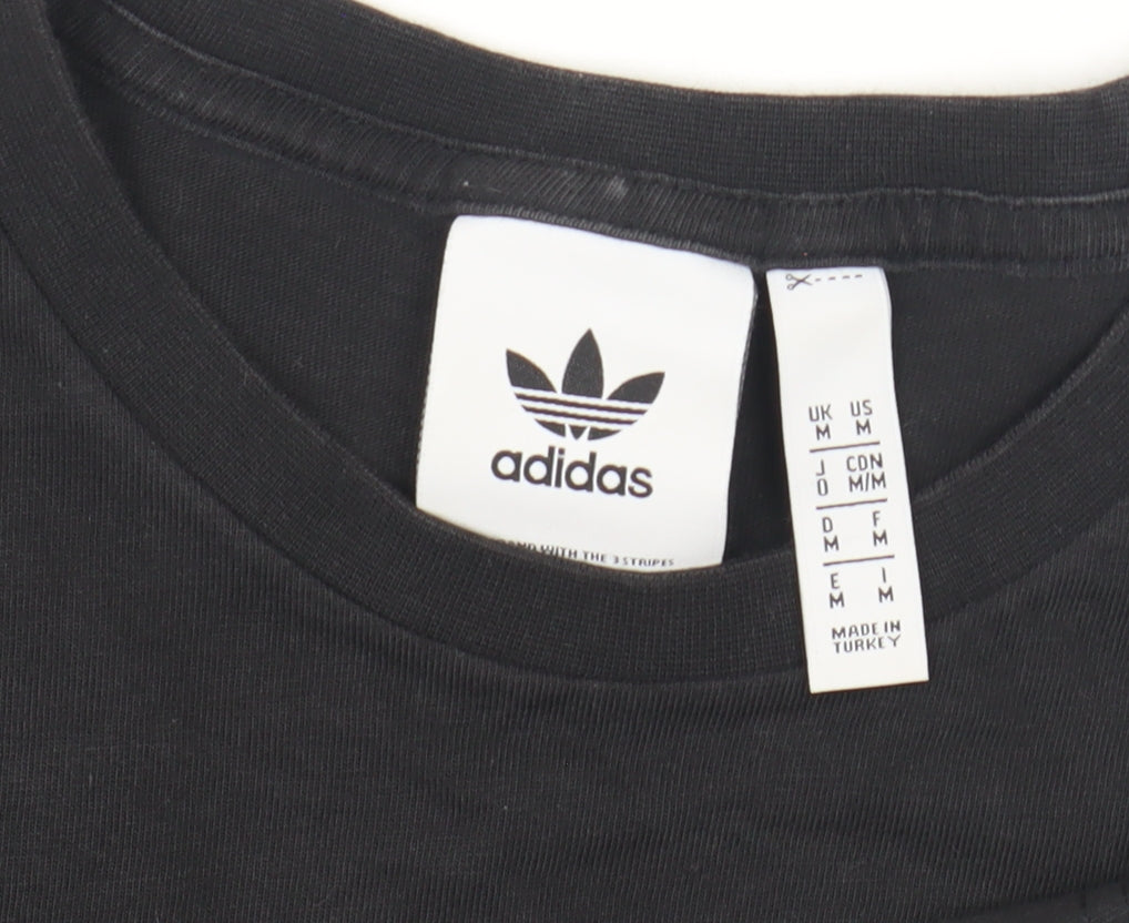 Adidas Men's Black Beach Graphic T-Shirt, Medium