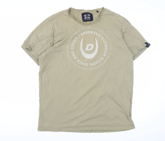 Duck and Cover Men's Beige XL Graphic T-Shirt