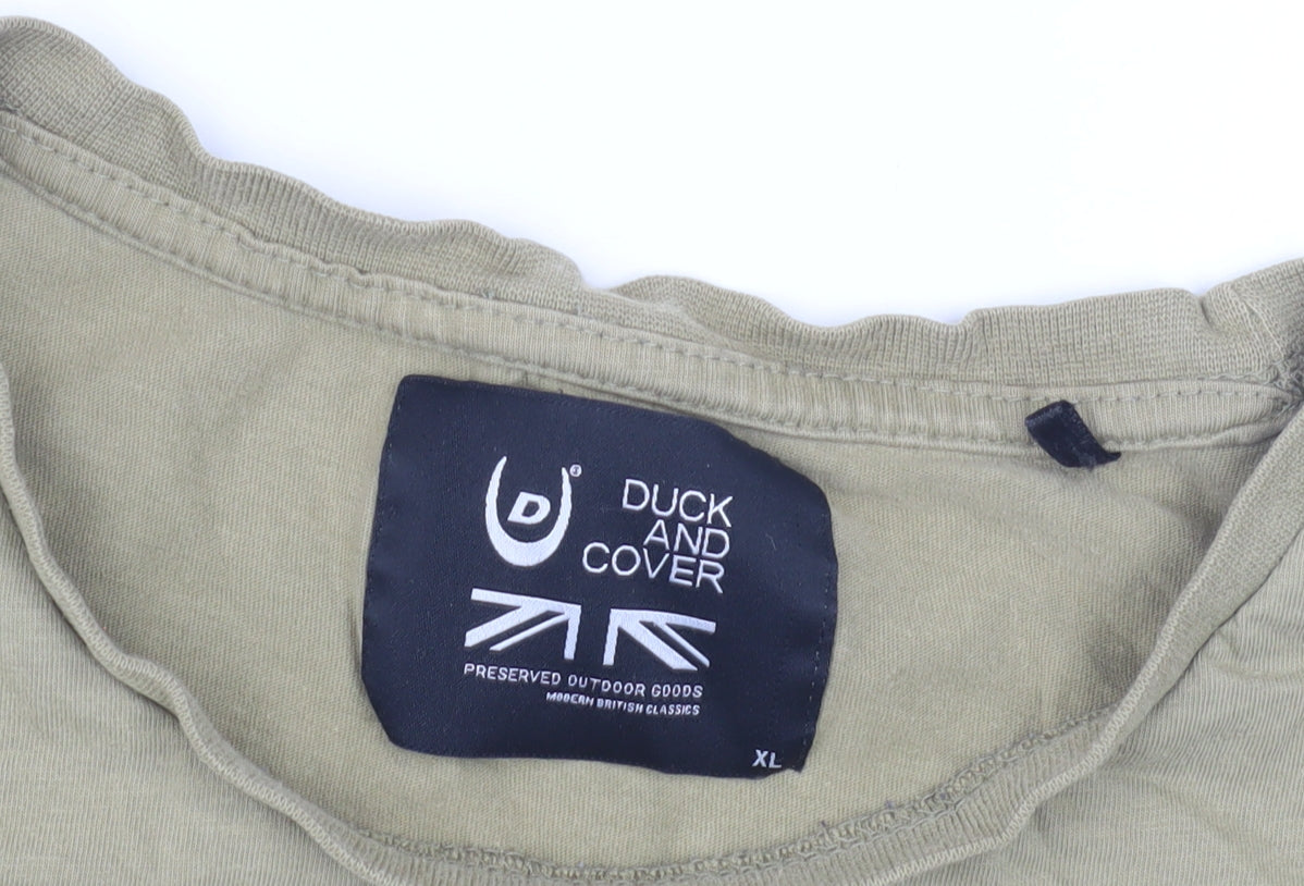 Duck and Cover Men's Beige XL Graphic T-Shirt