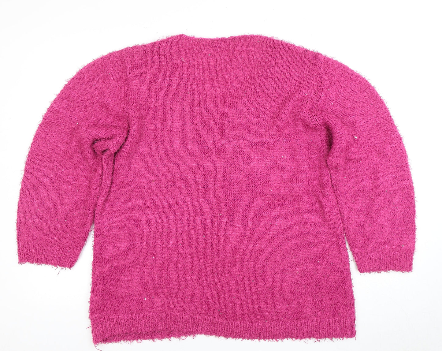 Studio Women's Size 16 Pink Pullover V-Neck Jumper