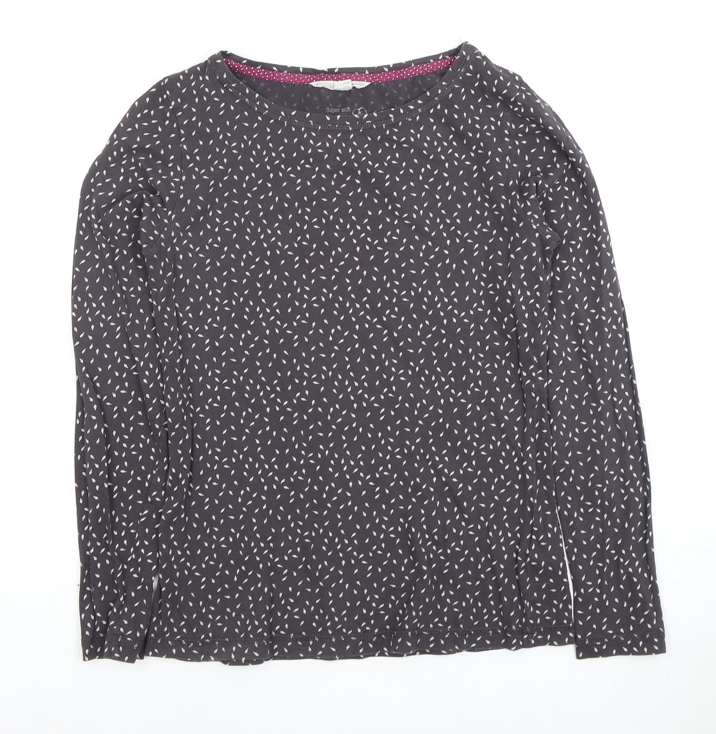 White Stuff Women's Black Top Size 8 Long Sleeve Basic