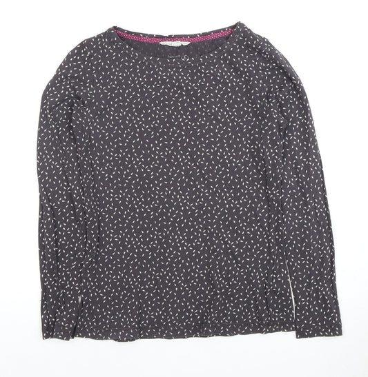White Stuff Women's Black Top Size 8 Long Sleeve Basic