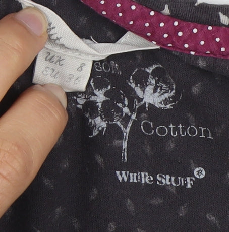 White Stuff Women's Black Top Size 8 Long Sleeve Basic