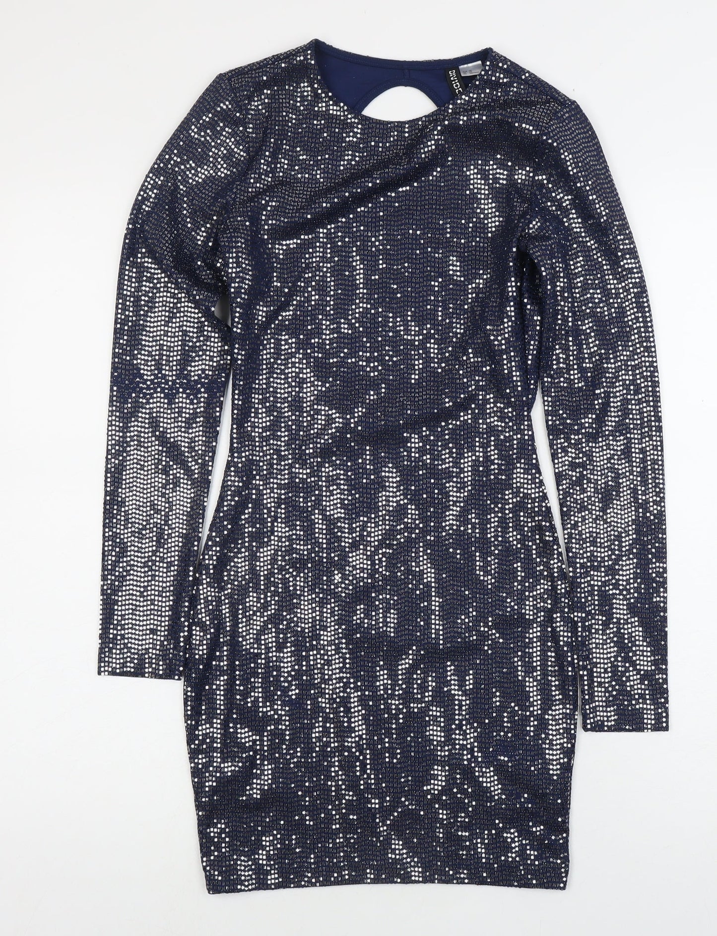 H&M Women's Blue XS Bodycon Sequin Dress