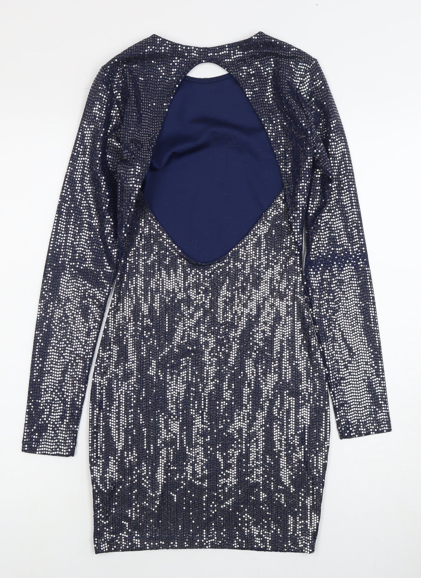 H&M Women's Blue XS Bodycon Sequin Dress
